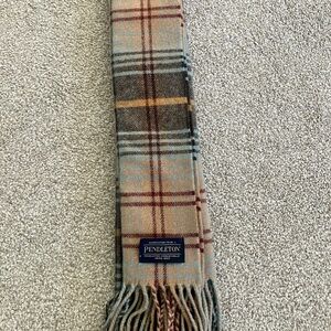 Pendleton 100% Wool Scarf Made in Italy Plaid Preppy NWT